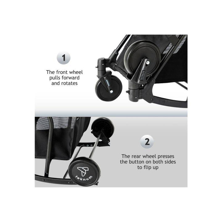 Teknum Stroller Cum Rocker - Black - Zrafh.com - Your Destination for Baby & Mother Needs in Saudi Arabia