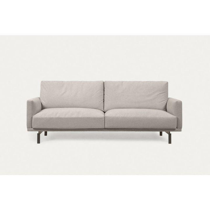 Beige Suede Wood 3-Seater Sofa - Size: 220x85x85, Material: Linen By Alhome - 110112204 - Zrafh.com - Your Destination for Baby & Mother Needs in Saudi Arabia