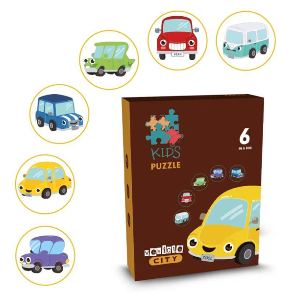Little Story 6-in-1 Matching Puzzle Game - Car - LS_PZ_MTCA - Zrafh.com - Your Destination for Baby & Mother Needs in Saudi Arabia