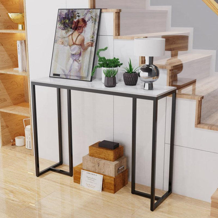 Contemporary Iron Console with Marble Top By Alhome - Zrafh.com - Your Destination for Baby & Mother Needs in Saudi Arabia