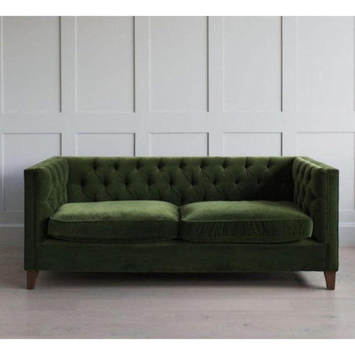 Opulent Comfort: Velvet 3-Seater Sofa in Green By Alhome - Zrafh.com - Your Destination for Baby & Mother Needs in Saudi Arabia