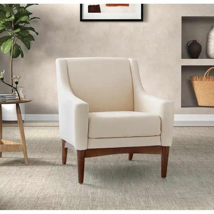 Modern Comfort: Beige Linen Chair By Alhome - Zrafh.com - Your Destination for Baby & Mother Needs in Saudi Arabia