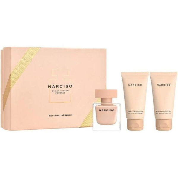 Narciso Rodriguez Poudree Gift Set Eau de Parfum (50ml + Body Lotion 50ml + Shower gel 50ml) - ZRAFH