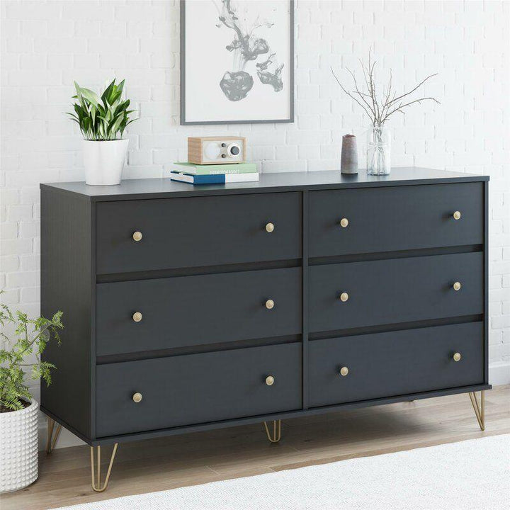 Kids Dresser: 154x49x92 Wood, Black by Alhome - Zrafh.com - Your Destination for Baby & Mother Needs in Saudi Arabia