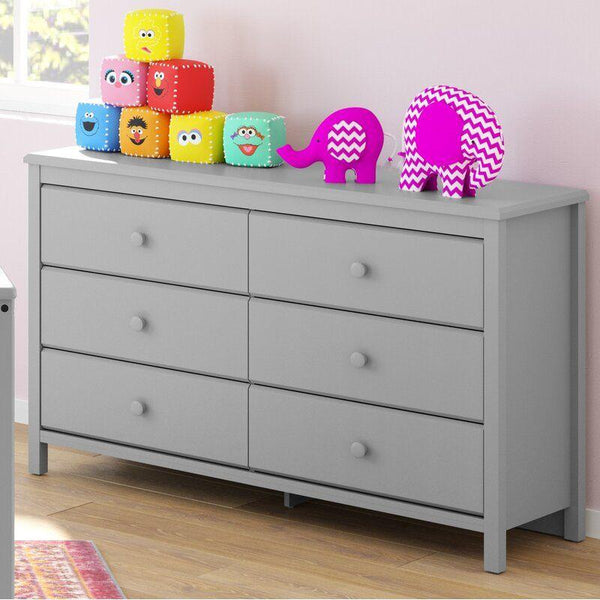 Kids Dresser: 133x42x82 Wood, Grey by Alhome - Zrafh.com - Your Destination for Baby & Mother Needs in Saudi Arabia