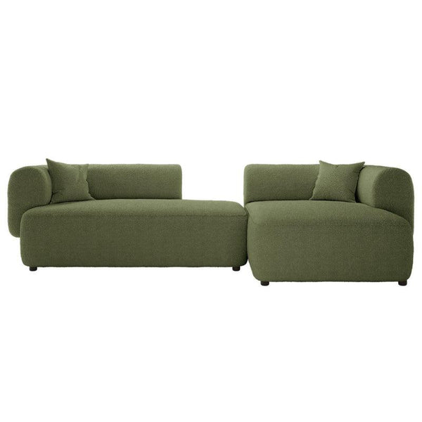 Bouclé 3-Seater Sofa in Refreshing Green By Alhome - Zrafh.com - Your Destination for Baby & Mother Needs in Saudi Arabia