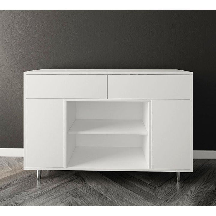 White Coffee Corner with Shelves and Drawers By Alhome - Zrafh.com - Your Destination for Baby & Mother Needs in Saudi Arabia