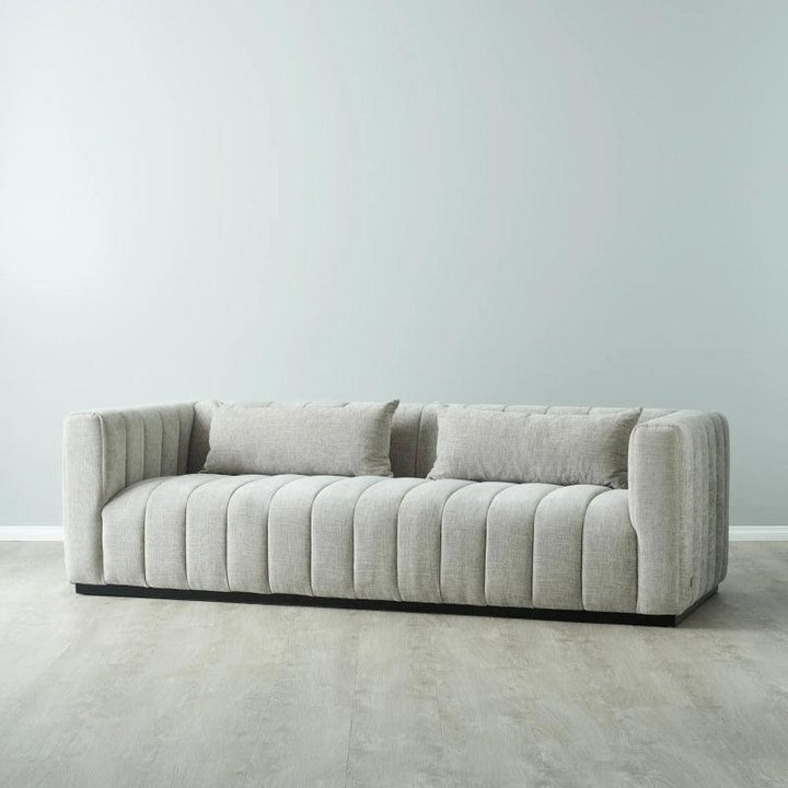 Velvet Gray 3-Seater Sofa By Alhome - 110111573 - Zrafh.com - Your Destination for Baby & Mother Needs in Saudi Arabia