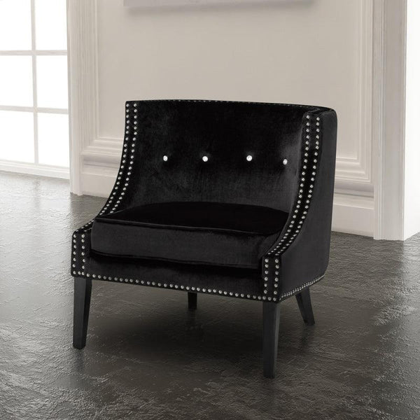 Black Velvet Chair By Alhome - 110111690 - Zrafh.com - Your Destination for Baby & Mother Needs in Saudi Arabia