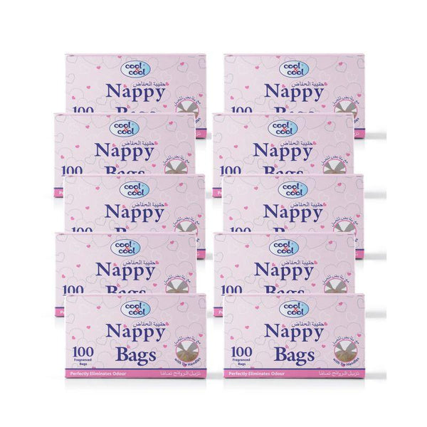 Cool & Cool Nappy Bags Pack of 10 - 1000 Pieces - Zrafh.com - Your Destination for Baby & Mother Needs in Saudi Arabia