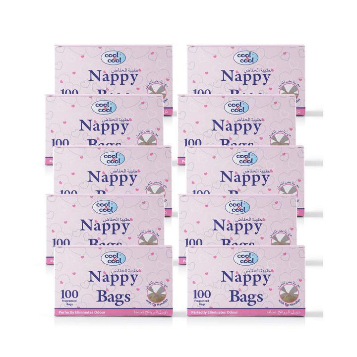 Cool & Cool Nappy Bags Pack of 10 - 1000 Pieces - Zrafh.com - Your Destination for Baby & Mother Needs in Saudi Arabia