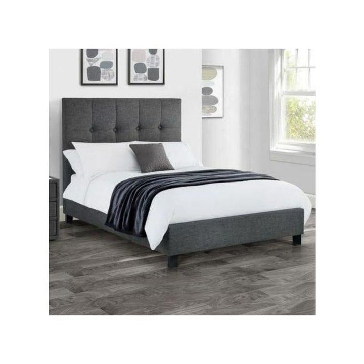 Gray Linen Single Bed Size 120x200 By Alhome - 110110073 - Zrafh.com - Your Destination for Baby & Mother Needs in Saudi Arabia