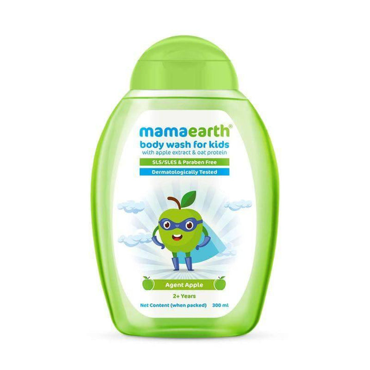 Mama Earth AGENT APPLE BODY WASH FOR KIDS - 300 ML - ZRAFH