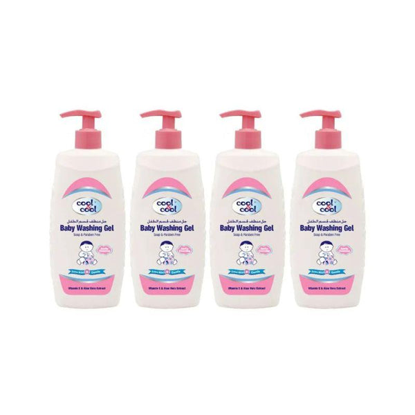 Cool & Cool Baby Washing Gel Pack of 4 - 500 ml - Zrafh.com - Your Destination for Baby & Mother Needs in Saudi Arabia