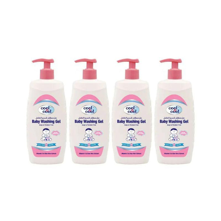 Cool & Cool Baby Washing Gel Pack of 4 - 500 ml - Zrafh.com - Your Destination for Baby & Mother Needs in Saudi Arabia