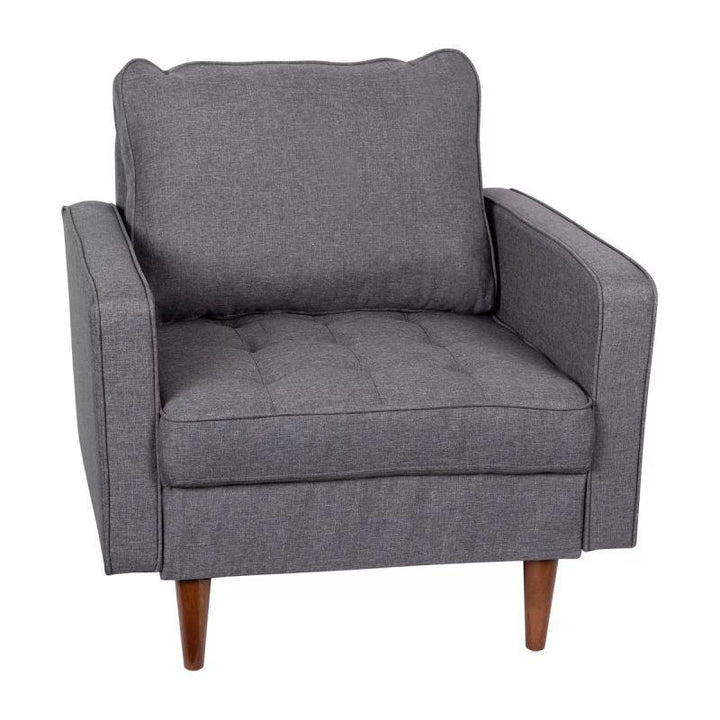 Modern Stylish Linen Arm Chair - Grey - 80x85x85 cm - By Alhome - Zrafh.com - Your Destination for Baby & Mother Needs in Saudi Arabia