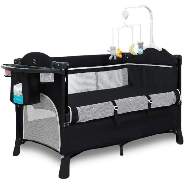 Teknum 4 in 1 Baby Bedside Cradle - Black - Zrafh.com - Your Destination for Baby & Mother Needs in Saudi Arabia