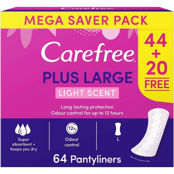 Carefree Breathable Pantyliners 20 Pack, Toiletries