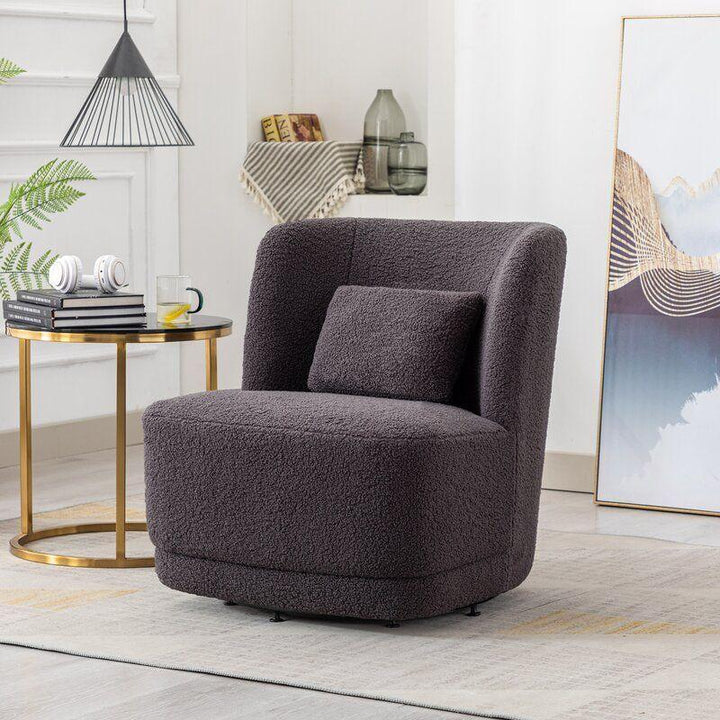 Modern Bouclé Chair - 62x62x80 cm - By Alhome - Zrafh.com - Your Destination for Baby & Mother Needs in Saudi Arabia