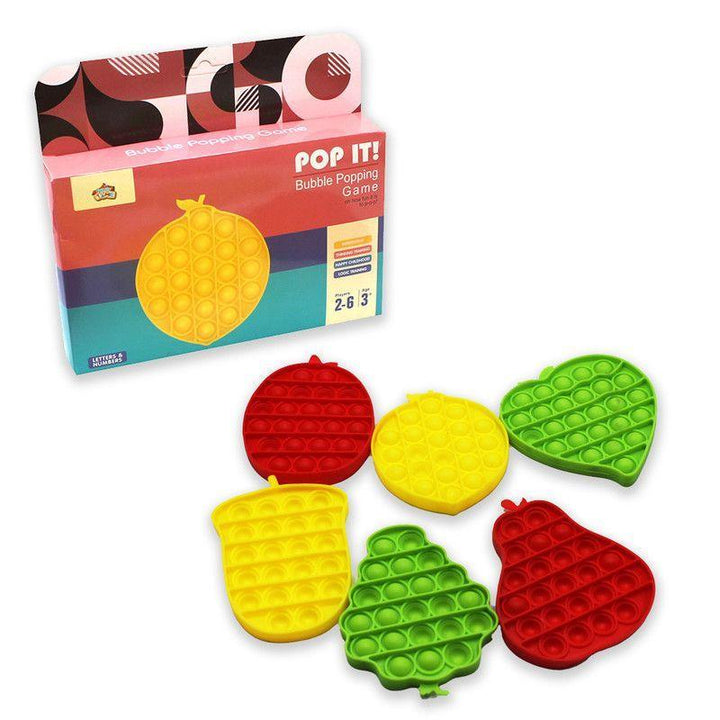 Popping Toy 6 Pieces Fruit 22x4x20 cm By Family Time - 23-020D - ZRAFH
