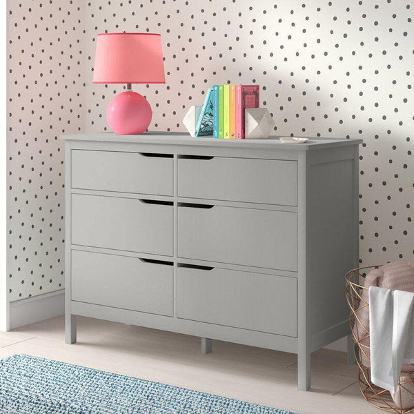 Kids Dresser: 116x44x86 Wood, Grey by Alhome - Zrafh.com - Your Destination for Baby & Mother Needs in Saudi Arabia