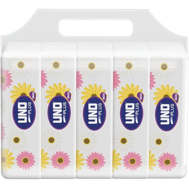 UNO Plus Mini SuperSoft Facial Tissues, Saver Bundle - 180 Sheets x 2 Ply - Pack of 50 Soft Packs - Zrafh.com - Your Destination for Baby & Mother Needs in Saudi Arabia