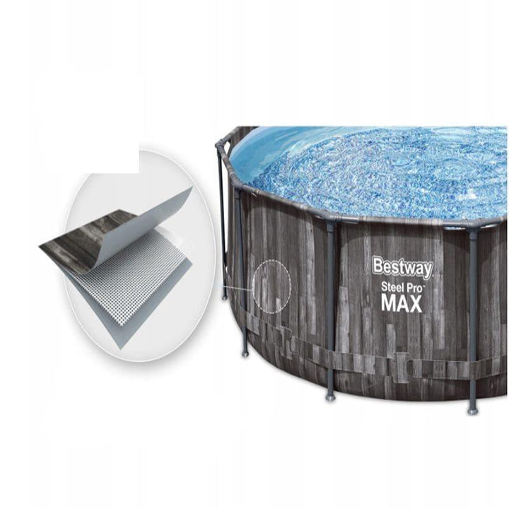 Steel Pro MAX Pool Set 366x100 cm From Bestway Grey - 26-5614X - ZRAFH