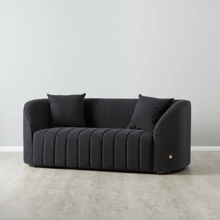 Linen 3-Seater Sofa in Sleek Black By Alhome - Zrafh.com - Your Destination for Baby & Mother Needs in Saudi Arabia