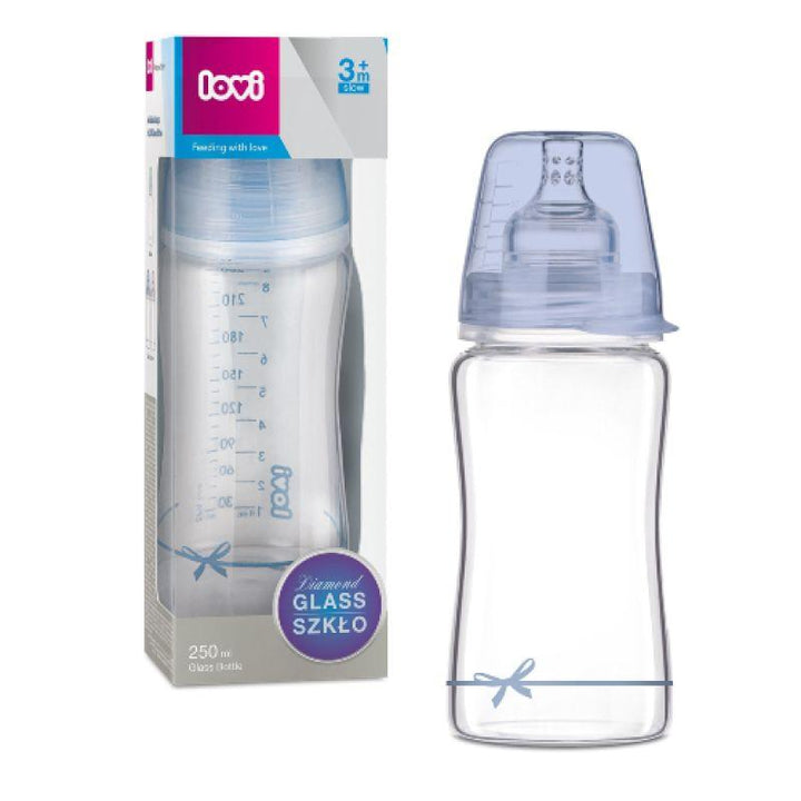 Lovi Glass Feeding Bottle - 250 ml - ZRAFH