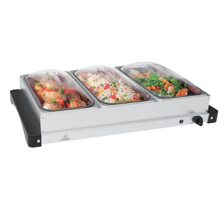 Al Saif 3x1 Buffet Server With Tray 200 W - Silver - 90641/20 - Zrafh.com - Your Destination for Baby & Mother Needs in Saudi Arabia