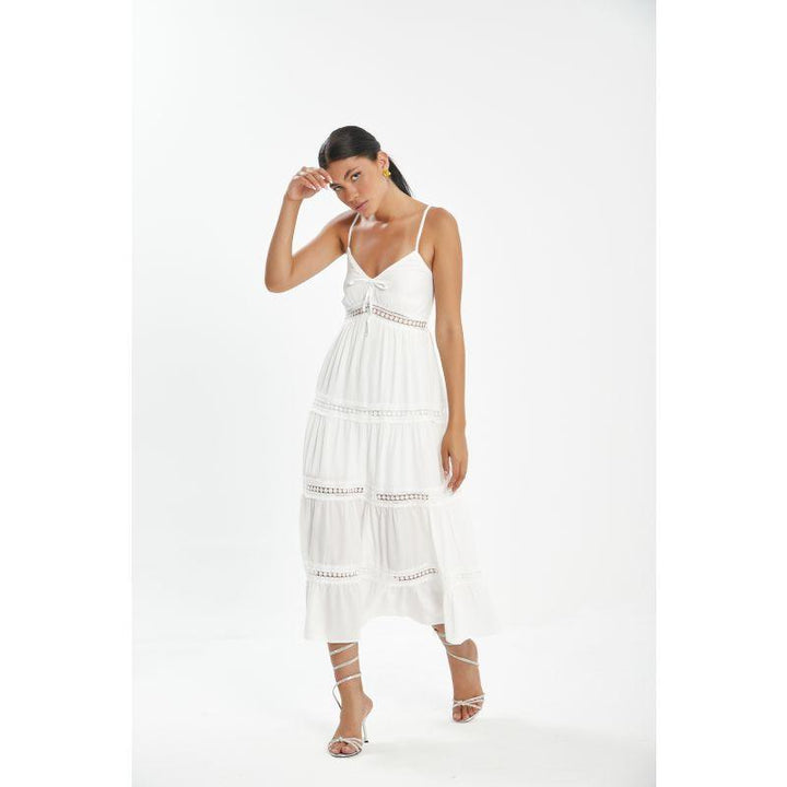 Londonella Women's Long Summer Dress With Straps - Zrafh.com - Your Destination for Baby & Mother Needs in Saudi Arabia