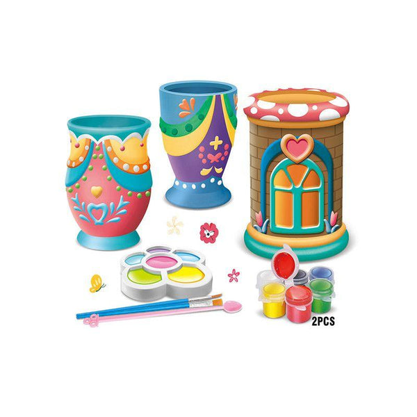 Family Center Ceramic Tea Set Paintable With Coloring Tools - 19-2155081 - ZRAFH