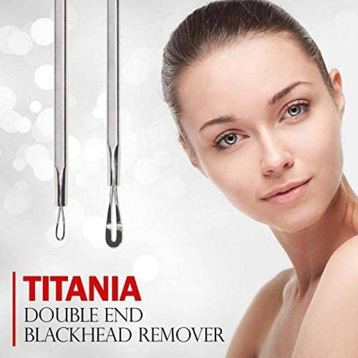 Titania Black Head Remover Double Side 1024B - Silver - ZRAFH
