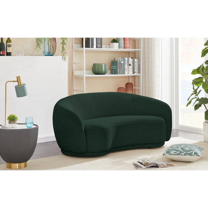 Green Bouclé 3-Seater Sofa By Alhome - Zrafh.com - Your Destination for Baby & Mother Needs in Saudi Arabia