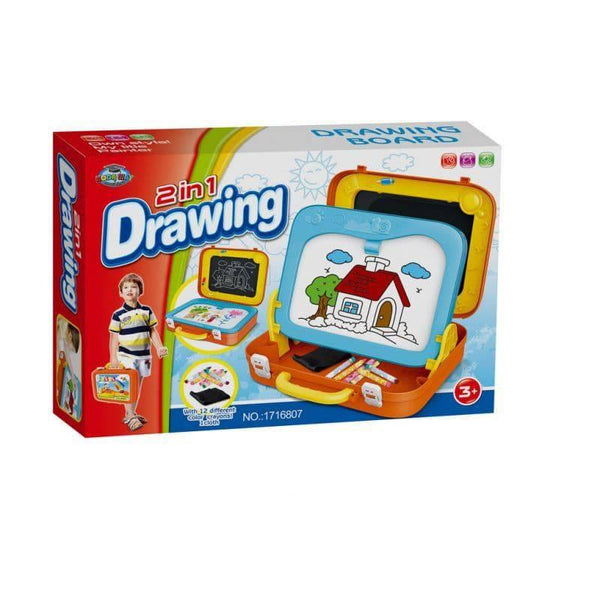 2 In 1 Drawing Board Set With Colors From Hodaway - Multicolor - 22-1716807 - ZRAFH