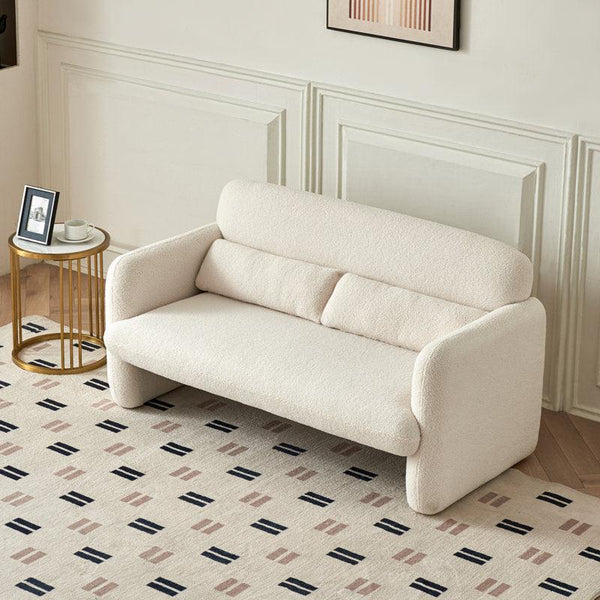 3-Seater Bouclé Sofa in Elegant Beige By Alhome - Zrafh.com - Your Destination for Baby & Mother Needs in Saudi Arabia