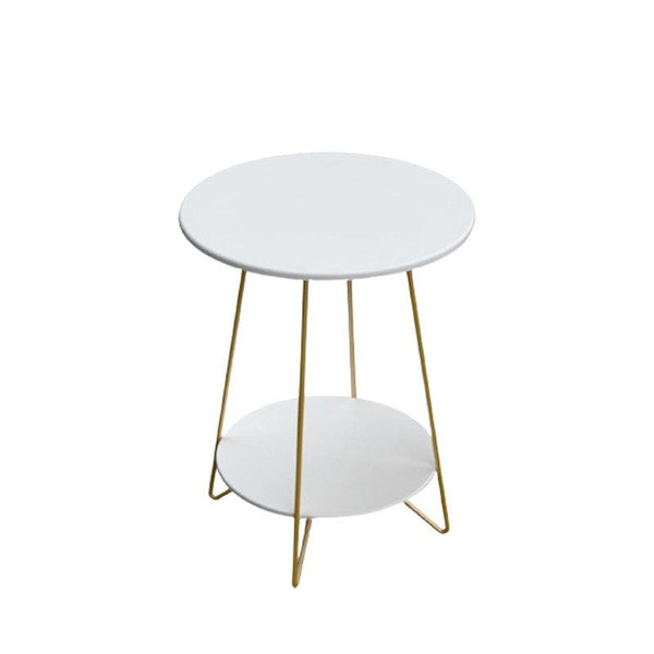 Side Table 55x70 cm - White & Gold By Alhome - Zrafh.com - Your Destination for Baby & Mother Needs in Saudi Arabia