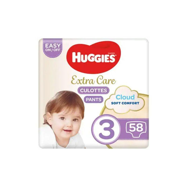 Huggies Extra Care Pants - Value Pack - Size 3 - 58 Diaper Pants - Zrafh.com - Your Destination for Baby & Mother Needs in Saudi Arabia