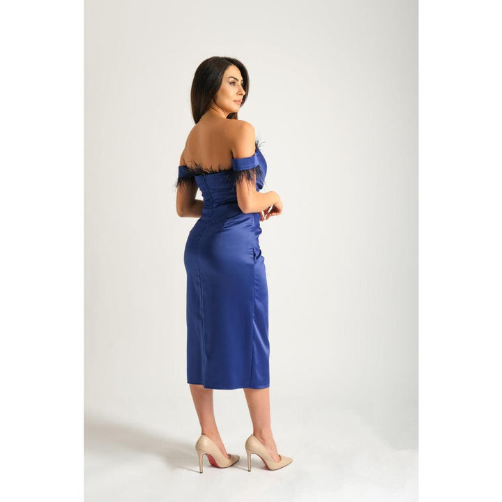 Londonella Women's Sleeveless Off-Shoulders Short Party Dress - Blue - 100225 - Zrafh.com - Your Destination for Baby & Mother Needs in Saudi Arabia