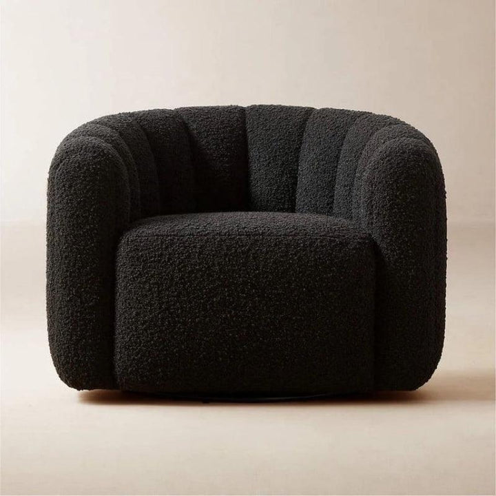 Black Bouclé Chair By Alhome - 110111487 - Zrafh.com - Your Destination for Baby & Mother Needs in Saudi Arabia