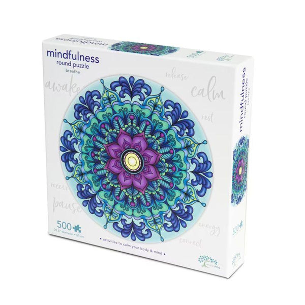 Ambassador Mindfulness Mandala Jigsaw Puzzle - Breathe, 500 Piece - Zrafh.com - Your Destination for Baby & Mother Needs in Saudi Arabia