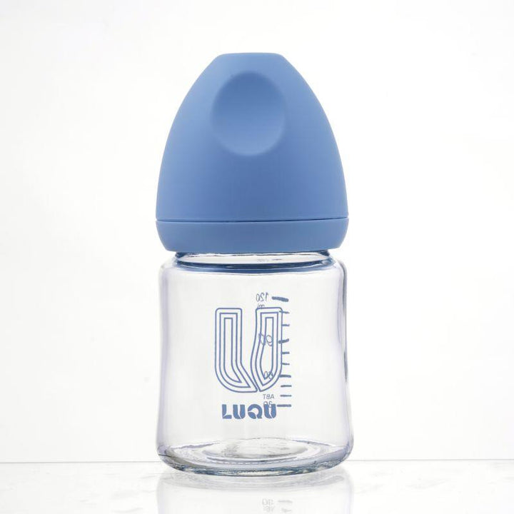 Luqu Glass Feeding Bottle Wide Neck - 120Ml - ZRAFH