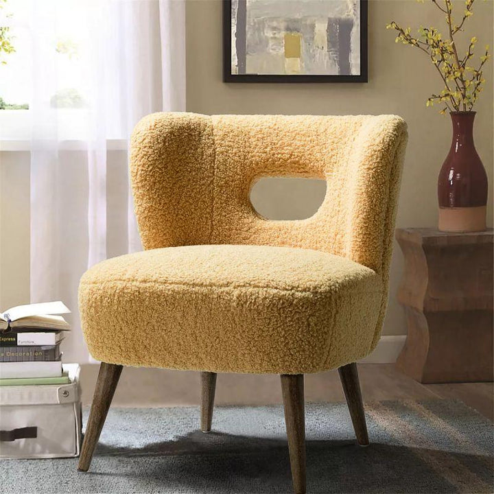 Unique Bouclé Chair - 90x85x85 cm - By Alhome - Zrafh.com - Your Destination for Baby & Mother Needs in Saudi Arabia