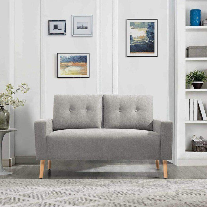 Modern Linen 2 Seater Sofa - 180x85x85 cm - By Alhome - Zrafh.com - Your Destination for Baby & Mother Needs in Saudi Arabia