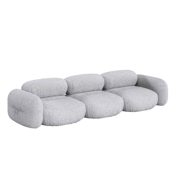 3-Seater Grey Velvet Sofa By Alhome - 110111350 - Zrafh.com - Your Destination for Baby & Mother Needs in Saudi Arabia