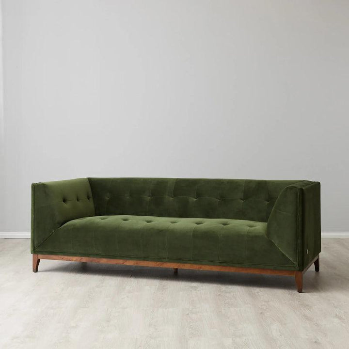 Velvet Green 3-Seater Sofa By Alhome - Zrafh.com - Your Destination for Baby & Mother Needs in Saudi Arabia