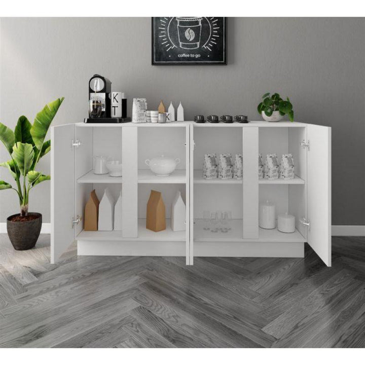 White Coffee Corner with Drawers By Alhome - Zrafh.com - Your Destination for Baby & Mother Needs in Saudi Arabia