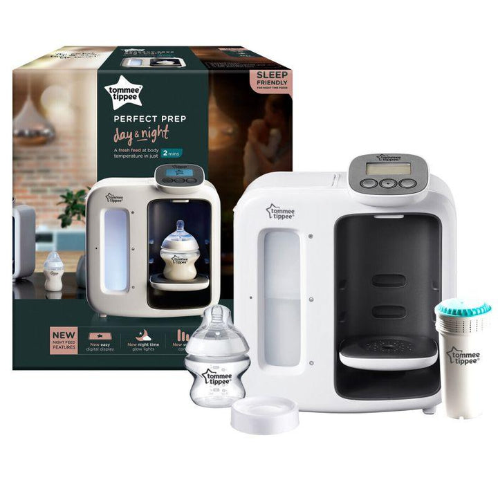 Tommee Tippee Perfect Prep Machine Instant and Fast Baby Bottle Maker with Antibacterial Filter - White - Zrafh.com - Your Destination for Baby & Mother Needs in Saudi Arabia