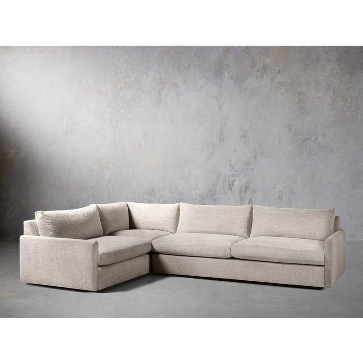 Modern Linen L-Shape Sofa - Beige - 280x140x85x85 cm - By Alhome - Zrafh.com - Your Destination for Baby & Mother Needs in Saudi Arabia