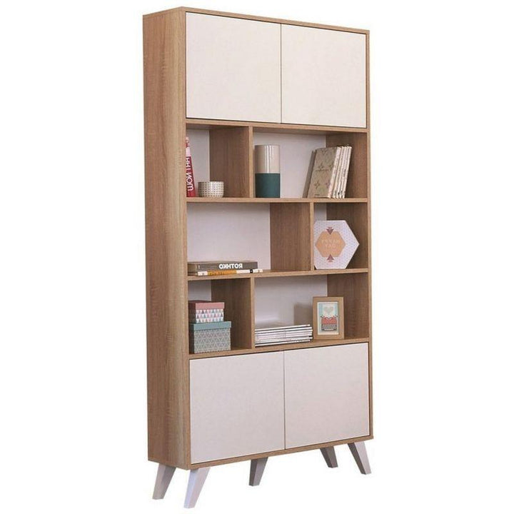 Storage Unit with Shelves and Shelves, Brown and White By Alhome - Zrafh.com - Your Destination for Baby & Mother Needs in Saudi Arabia